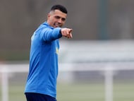 Soccer Football - UEFA Champions League - Tottenham Hotspur Training - Tottenham Hotspur Training Centre, London, Britain - March 9, 2026 Tottenham Hotspur's Pedro Porro during training Action Images via Reuters/Andrew Couldridge