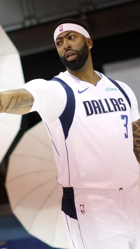 DALLAS, TEXAS - SEPTEMBER 29: Anthony Davis #3 of the Dallas Mavericks stands for a photo during Dallas Mavericks media day at American Airlines Center on September 29, 2025 in Dallas, Texas. NOTE TO USER: User expressly acknowledges and agrees that, by downloading and or using this photograph, User is consenting to the terms and conditions of the Getty Images License Agreement. Ron Jenkins/Getty Images/AFP (Photo by Ron Jenkins / GETTY IMAGES NORTH AMERICA / Getty Images via AFP)