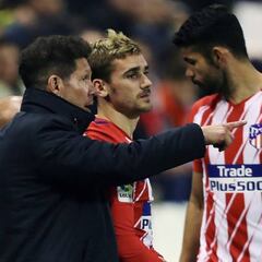 Simeone probó media hora a la sociedad Griezmann-Diego Costa