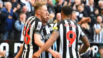 Los jugadores del Newcastle celebran uno de los goles anotados ante el Crystal Palace.