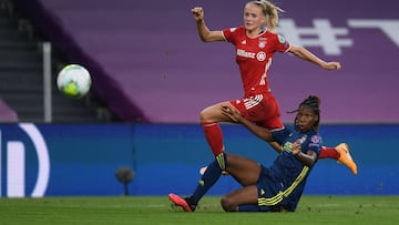 22/08/20 FUTBOL FEMENINO CORONAVIRUS COVID19
 PARTIDO CHAMPIONS LEAGUE CUARTOS
 OLYMPIQUE LYON - BAYERN MUNCHEN 
 LEA SCHULLER  KADEISHA BUCHANAN
 