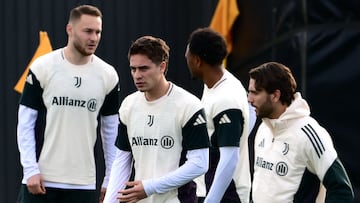 Yildiz, en el entrenamiento de ayer de la Juventus.