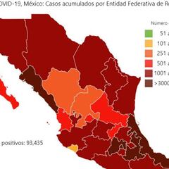 Mapa y casos de coronavirus en México por estados hoy 1 de junio