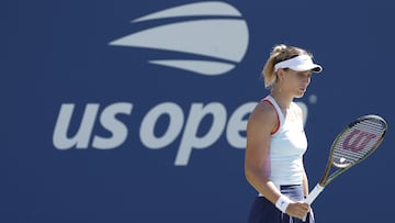 NEW YORK, NEW YORK - SEPTEMBER 01: Paula Badosa of Spain reacts against Petra Martic of Croatia during their Women's Singles Second Round match on Day Four of the 2022 US Open at USTA Billie Jean King National Tennis Center on September 01, 2022 in the Flushing neighborhood of the Queens borough of New York City. Sarah Stier/Getty Images/AFP
== FOR NEWSPAPERS, INTERNET, TELCOS & TELEVISION USE ONLY ==