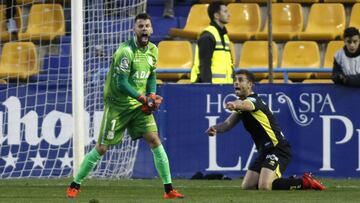 Dani Jiménez, después de una parada.