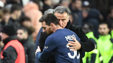 Lionel Messi was greeted with hostile whistles once again by PSG fans, but coach Christophe Galtier defended his player.