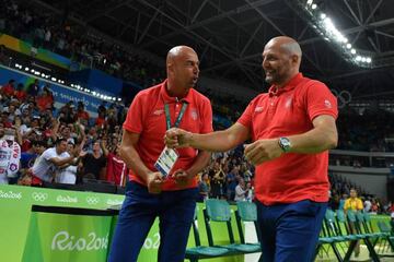 Aleksandar Djordjevic celebra el triunfo.