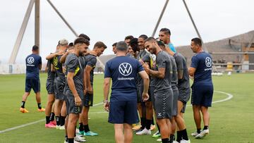 Imagen de un entrenamiento de la UD Las Palmas.