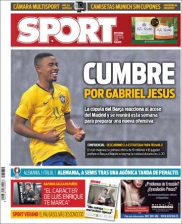 Portadas de la prensa mundial