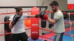 Joana Pastrana durante un entrenamiento con Nicol&aacute;s Gonz&aacute;lez.