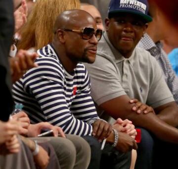 El boxeador Floyd Mayweather Jr., en el Barclays Center de Brooklyn.