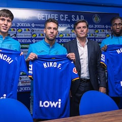 El Getafe presenta a Kiko Femenía, Davinchi y Neyou