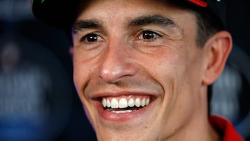 Marc Márquez, durante una rueda de prensa en Brasil.
