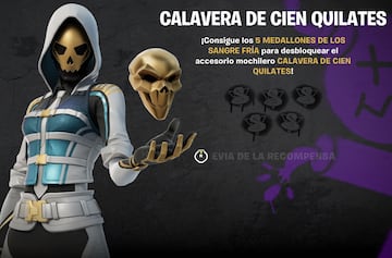 fortnite evento los mas buscados medallones sangre fria