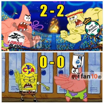 Los memes se burlan de América y se enojan por el Lobos vs Santos