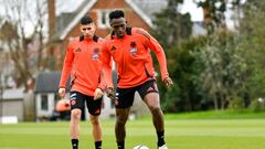 Entrenamiento de la Selección Colombia en Londres.