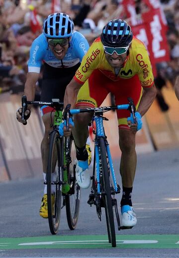 El español se impuso al sprint a Pinot, Woods y Dumoulin. Con 38 años gana su primer Mundial, había logrado dos platas y cuatro bronces en esta cita.