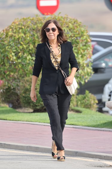 Isabel Gemio a su llegada al tanatorio La Paz para despedir a María Teresa Campos.