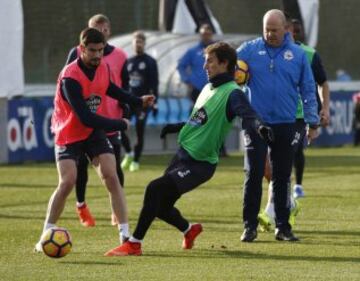 Primer entrenamiento del Pepe Mel como entrenador del Deportivo de la Coruña 