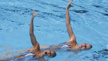 El dúo español es quinto en la exhibición de las hermanas Jiang