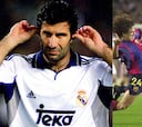 El regreso de Figo a Barcelona: una mano evitó un gol suyo que habría incendiado el Camp Nou