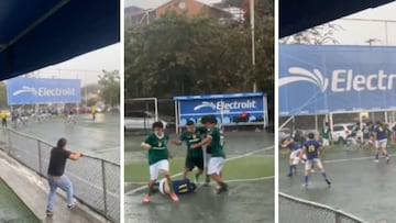 Tras un desfavorecido marcador, jóvenes futbolistas se hacen virales con épica pelea en campo de Terranova, Guadalajara.