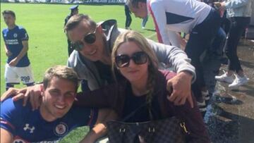 Christian Giménez visitó las instalaciones de La Noria para ver el partido de su hijo en la sub-20 de Cruz Azul.