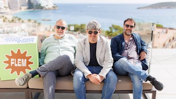 Jorge Díaz, Antonio Mercero y Agustín Martínez, 'los' Carmen Mola, en el FLEM. foto Miquel A Cañellas