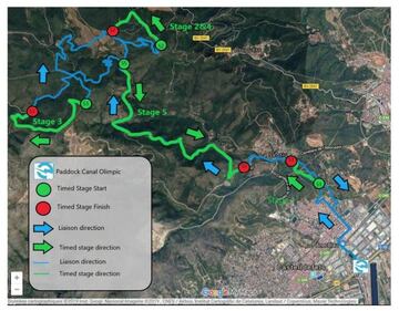 Así serán las 4 etapas (la 2ª repetida) del circuito de las World e-Bike Series en Castelldefels (Barcelona).