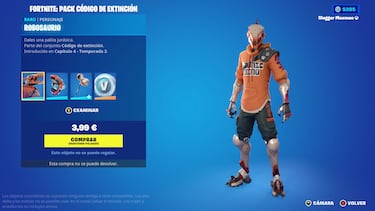 Ya disponible el nuevo Pack de Inicio de Fortnite: así es la nueva skin Robosaurio