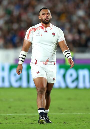 Billy Vunipola ensangrentado durante la final del Mundial.
