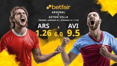 Arsenal vs. Aston Villa: horario, TV, estadísticas, clasificación y pronósticos