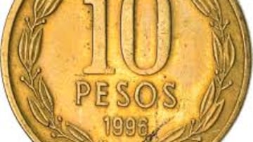 ¿Cuánto pesa una moneda de $10 pesos chilenos?