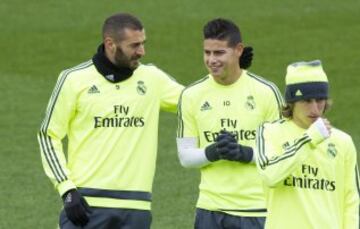 James Rodríguez y Karim Benzema.