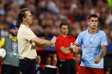 Julen Lopetegui entrenador del Sevilla.