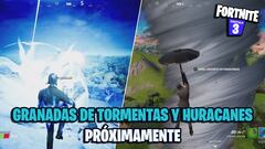 Fortnite recibirá granadas de tormentas y huracanes