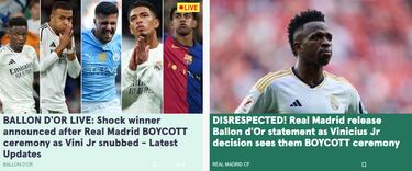 The worldwide reaction to Rodri’s Ballon d’Or as Vini Jr misses out