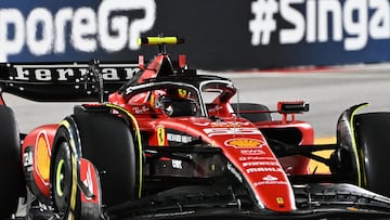 Carlos Sainz (Ferrari SF23). Marina Bay, Singapur. F1 2023.