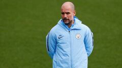 Manchester City manager Pep Guardiola during training
