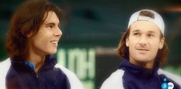 Rafa Nadal y Carlos Moyá.  Foto Twitter @micasaeslatuya