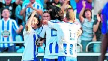 <b>DESEQUILIBRANTE. </b>Filipe Luis logró un gran gol en el minuto 81 que le dio al Deportivo la victoria sobre un correoso Málaga.