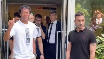 La felicidad de Cuadrado tras pasar revisión médica con Inter