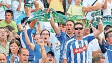<b>AMBIENTE. </b>La afición del Recre estará con su equipo en la Tacita.