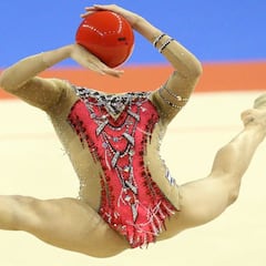 What are the four apparatus in Rhythmic gymnastics?