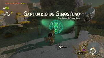 the legend of zelda tears of the kingdom nintendo switch guia santuario simosi'uaq