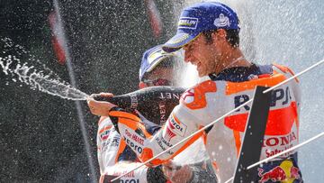 Dani Pedrosa en el podio del Red Bull Ring.