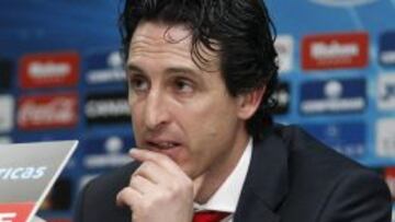 El técnico del Sevilla en rueda de prensa.