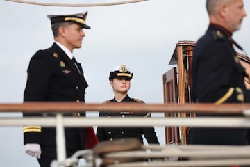 La Princesa Leonor en  al buque escuela 'Juan Sebastin de Elcano'. 