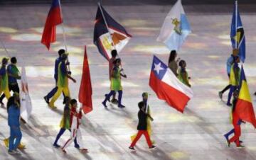 Riveros lideró a Chile en la ceremonia de Clausura