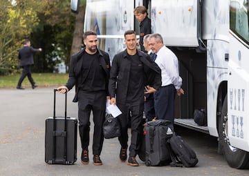 Dani Carvajal y Lucas Vázquez a la llegada. 